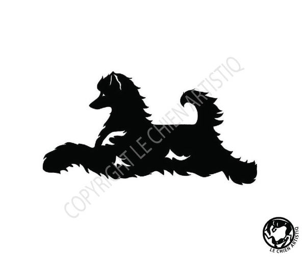 Chinese Naakthond Powderpuff ! vinyl sticker