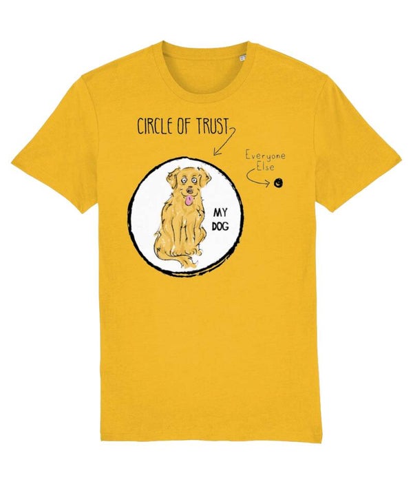 " MY DOG circle " T-shirt  Unisex model met JOUW HOND !