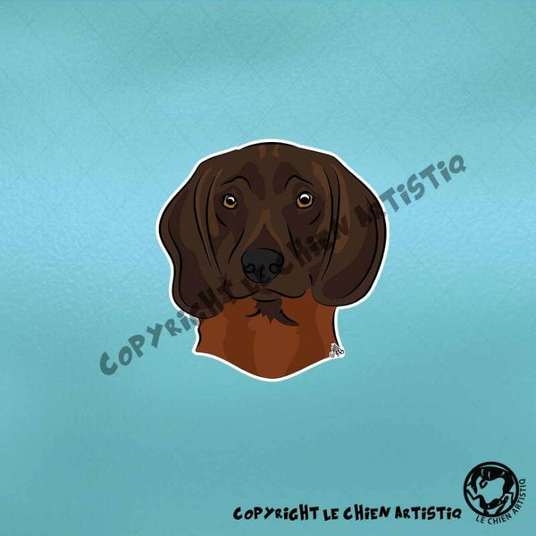 Bayerische Gebirgsschweisshund ! COMIC sticker ! kopstudie