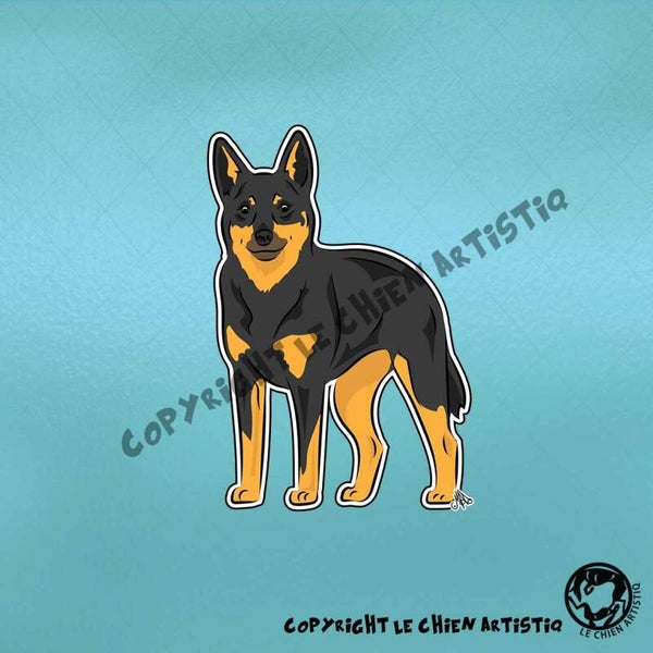 Australian Kelpie ! COMIC sticker ! verschillende kleurslagen