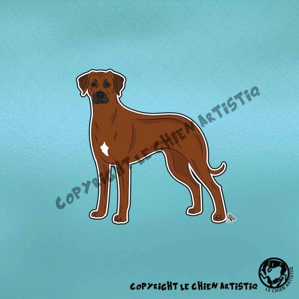 Rhodesian Ridgeback ! COMIC sticker !