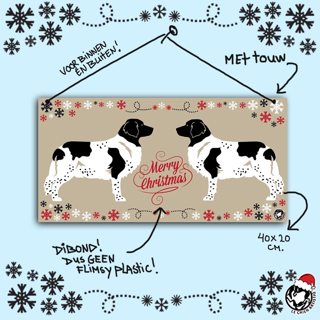 SILHOUET KERSTBORD stabij / stabyhoun