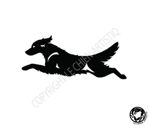 Golden Retriever springend ! vinyl sticker