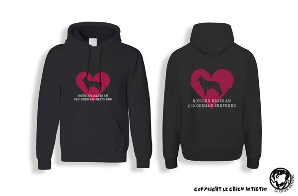 Oud Duitse Herdershond ! SILHOUET Hoodie, design 2