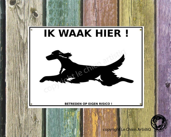 Ierse Setter ! silhouet ! waakbord ( ook in meervoud )