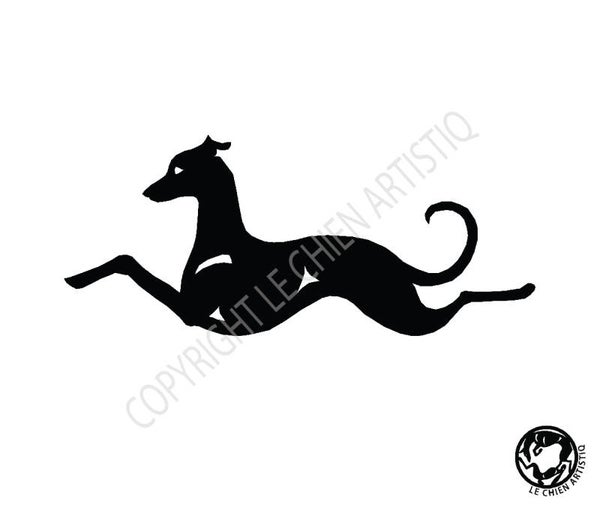 Italiaans Windhondje ! vinyl sticker