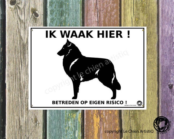 Groenendaeler ! silhouet ! waakbord ( ook in meervoud )