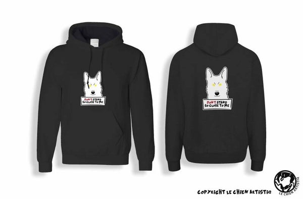 Witte Herdershond ! ANGRY DOGS Hoodie