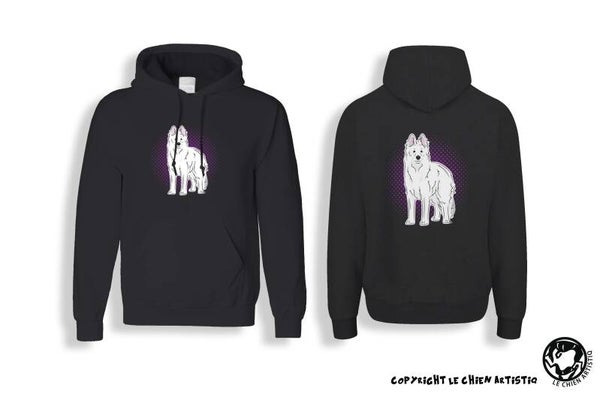 Witte Herdershond ! Comic style Hoodie