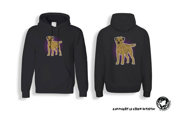 Border Terrier ! Comic style Hoodie, DRIE kleurslagen!
