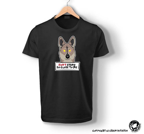 Saarloos Wolfhond ! "ANGRY DOGS" T-shirt > Dames of Unisex model