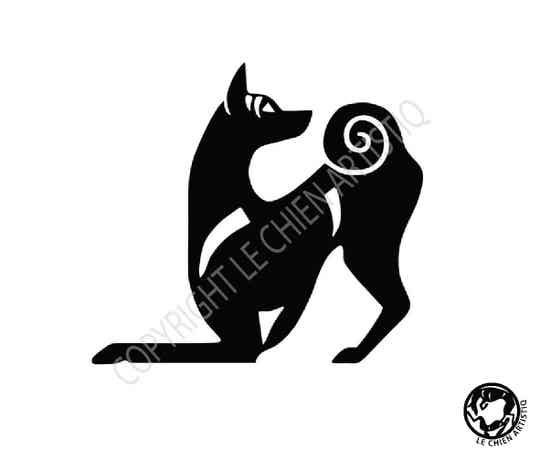 Basenji ! spelboog ! vinyl sticker