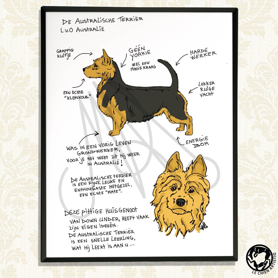 Australische Terrier print "Different View"