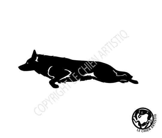 Border Collie springend ! vinyl sticker agility
