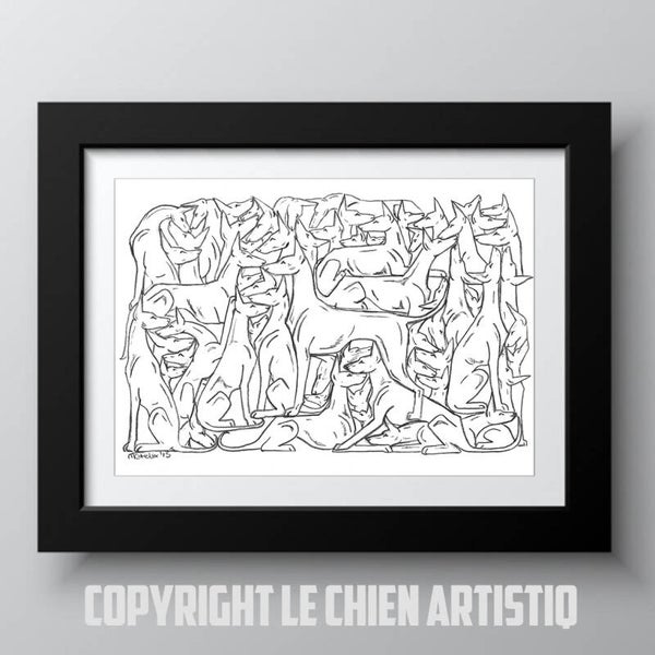 Pharaohond kunst print