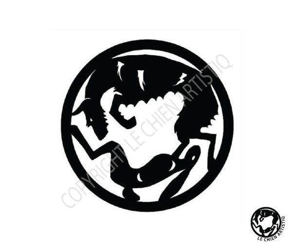 Podenco Ibicenco ruwhaar met haas ! vinyl sticker