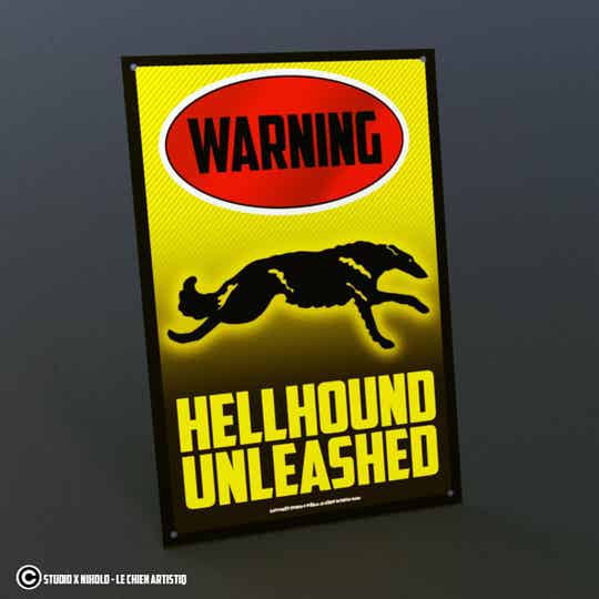 Barzoi coursing ! waakbord HELLHOUND serie