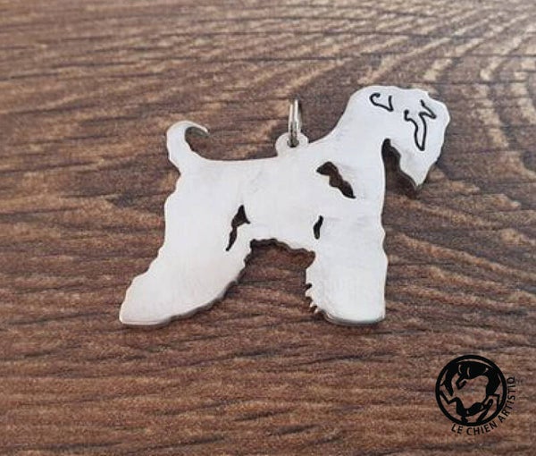 Soft Coated Wheaten Terrier ! Hanger zilver of aluminium !