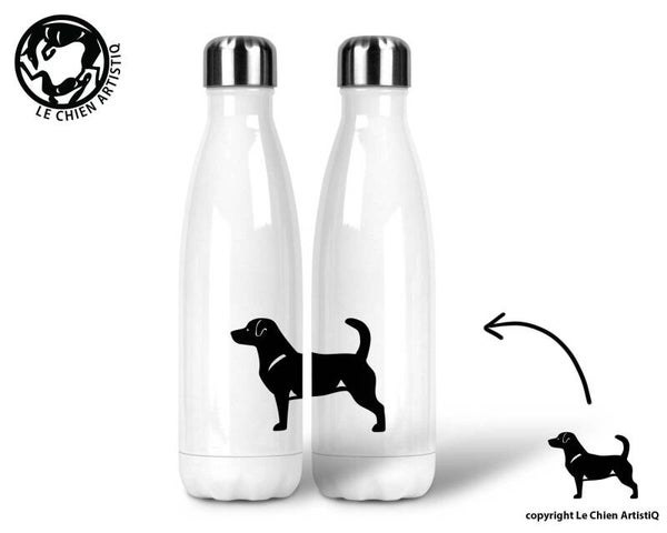 Jack Russell Terrier gladharig ! silhouet ! thermosfles 500ml