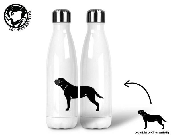 American Bulldog ! silhouet staand ! thermosfles 500ml