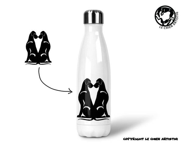Duitse Dog ! silhouet ! thermosfles 500ml