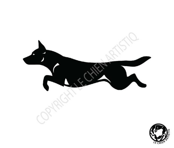 Australian Kelpie springend ! vinyl sticker agility