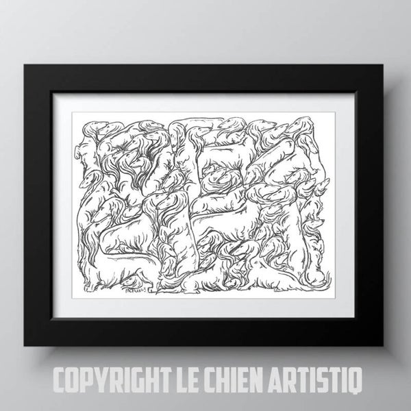 Teckel langharig print