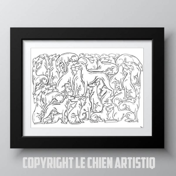 Whippet print