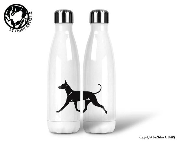 Xoloitzcuintle / Mexicaanse Naakthond ! silhouet ! thermosfles 500ml