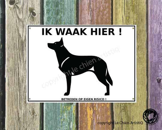 Australian Kelpie ! silhouet ! waakbord ( ook in meervoud )