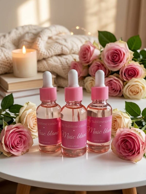 Huile de diffusion 30 ml musc blanc
