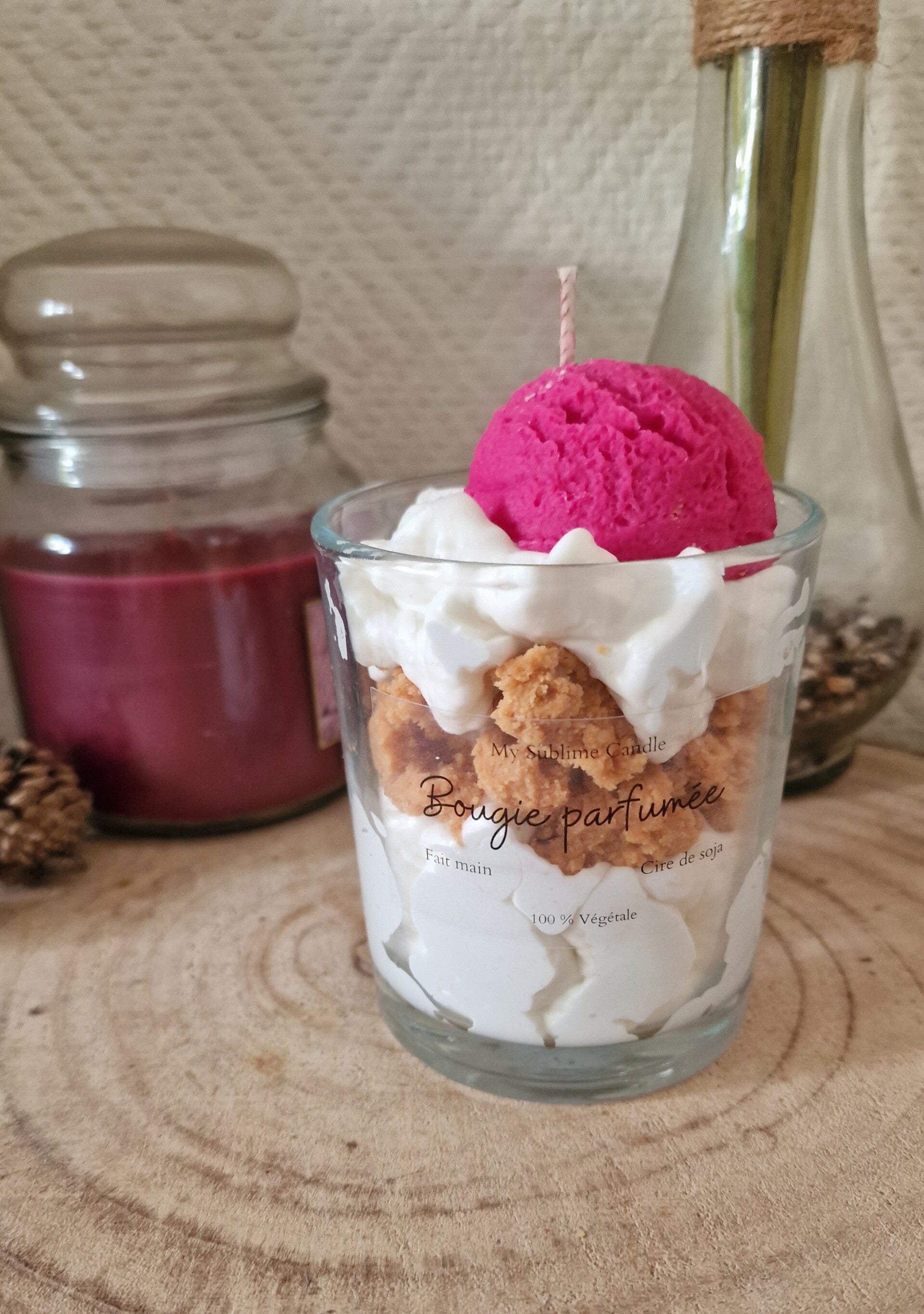 Bougie gourmande boule de glace