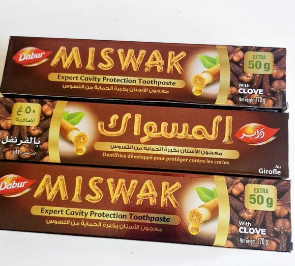🌱 Dentifrice Miswak Grand format au clou de girofle 170 gr + 50 gr