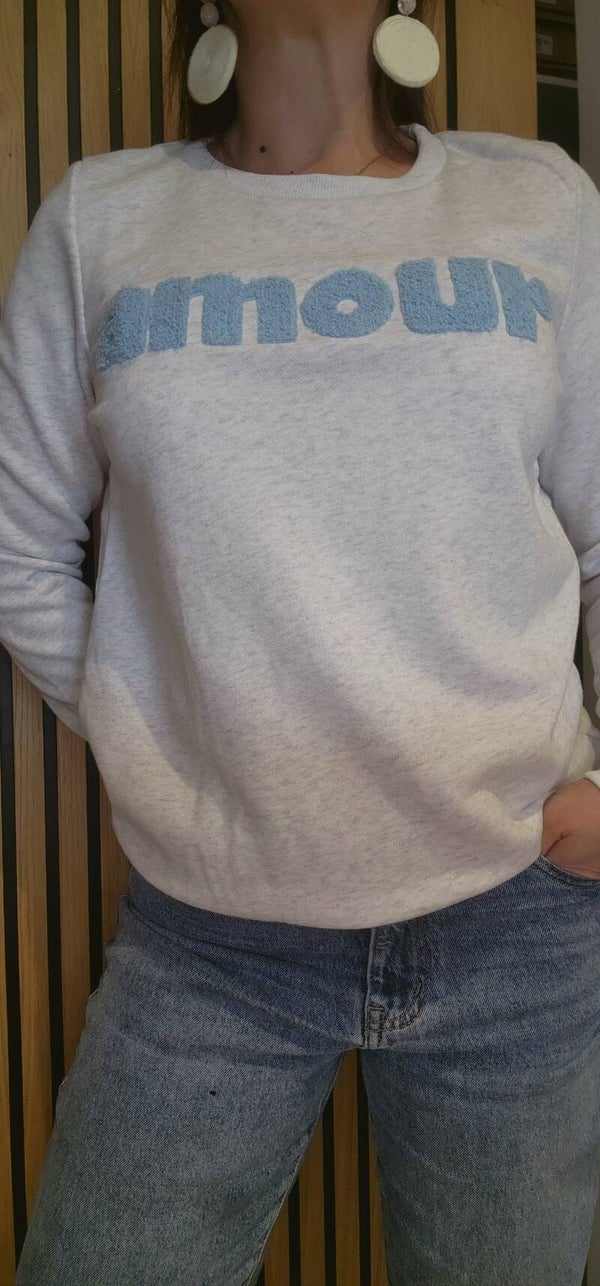 Pull Amour  Bleu