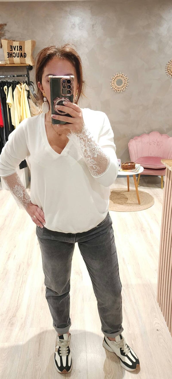 Jeans coupe mom délavé