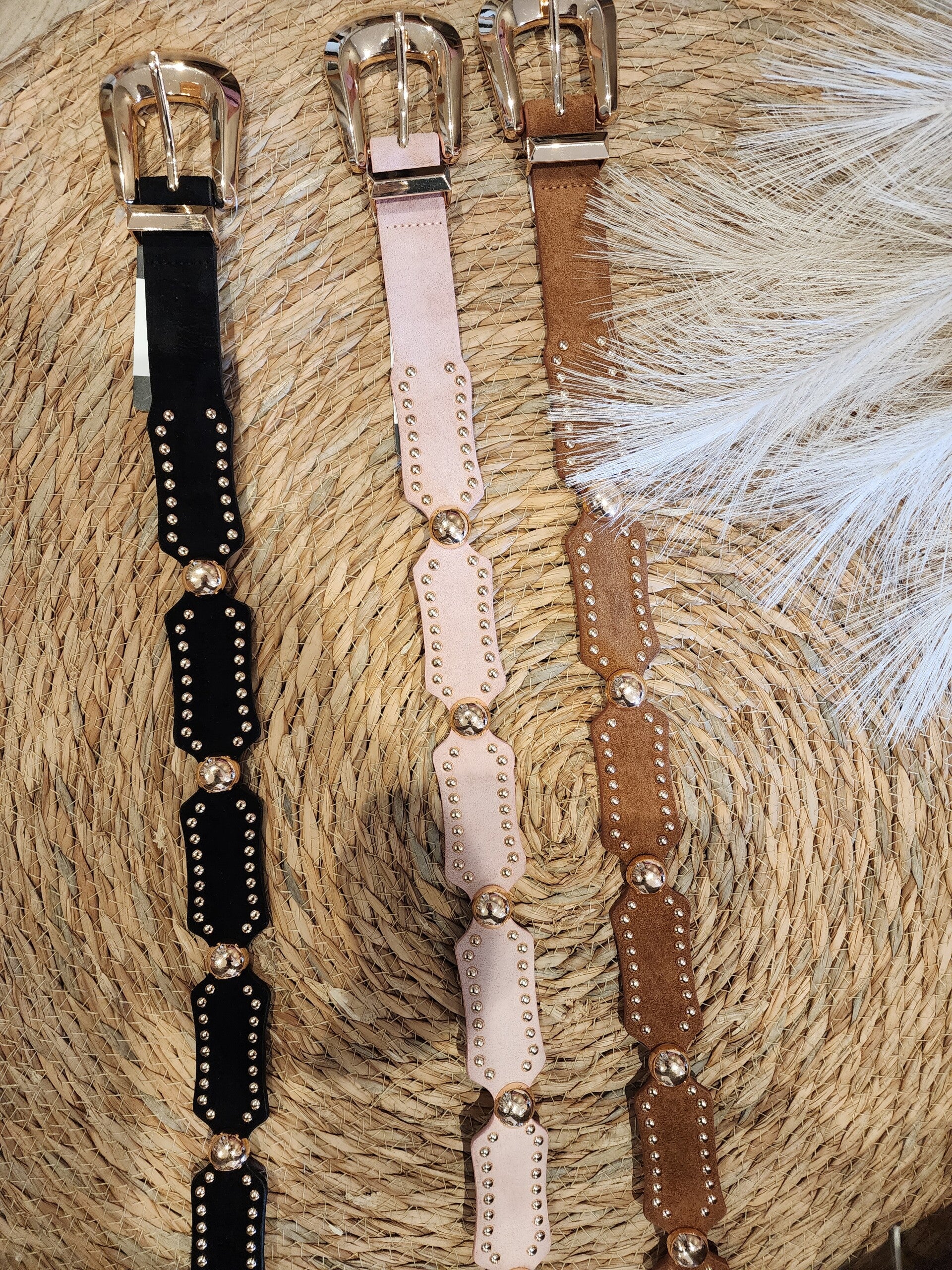 Ceinture clouté effet daim