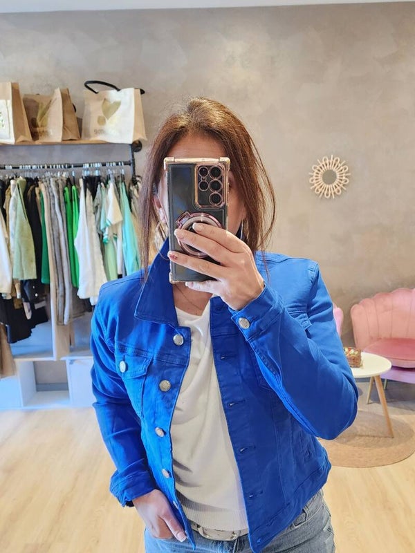 Veste Jeans Bleu roi