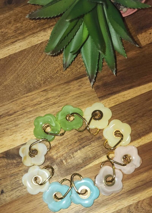 Boucle d'oreille fleurs