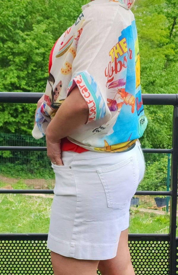 Short jeans blanc