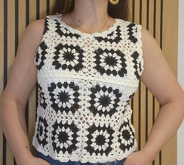 Haut crochet noir