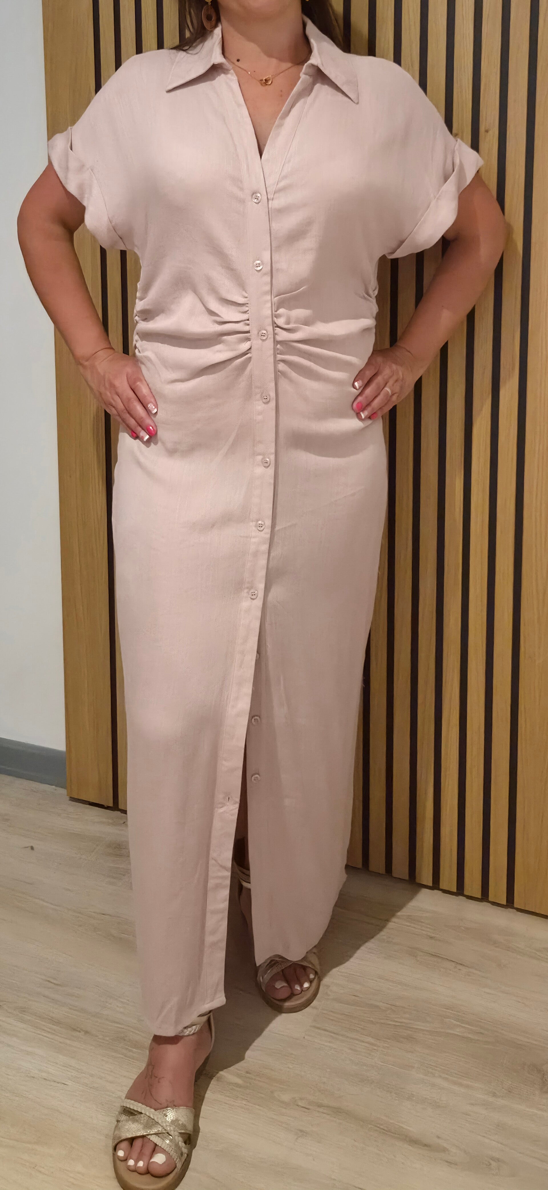 Robe rose poudré