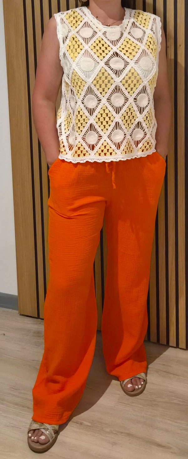 Pantalon gaze de coton
