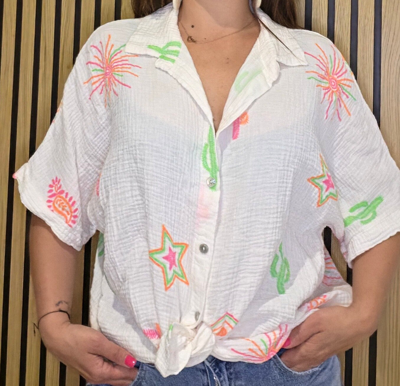 Chemise Exotic gaze de coton