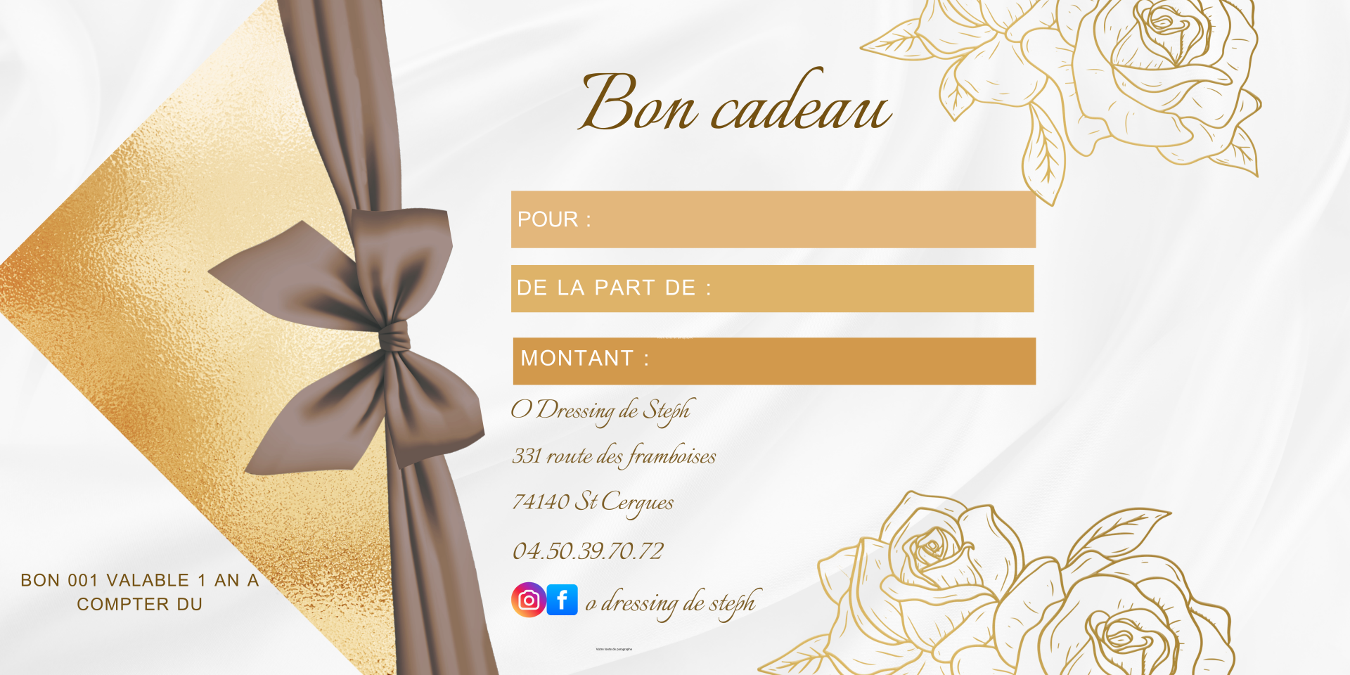 Bon cadeau 110 euros