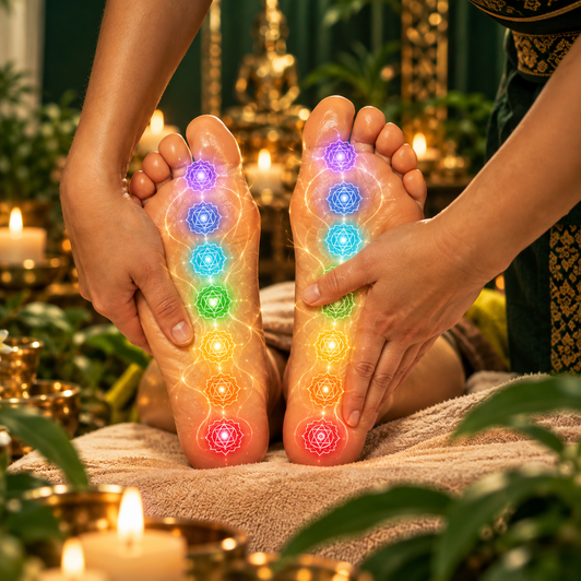 Massage ayurvédique des pieds et points chakra à Nice - Green Beauty Center