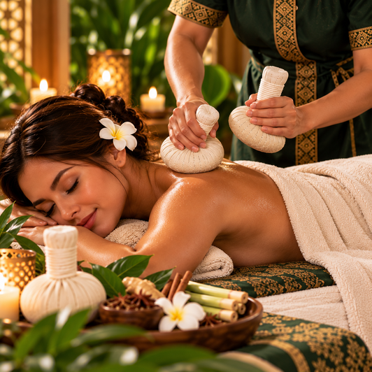 Massage aux pochons à Nice - Green Beauty Center