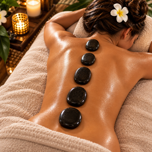 Massage aux pierres chaudes à Nice - Green Beauty Center