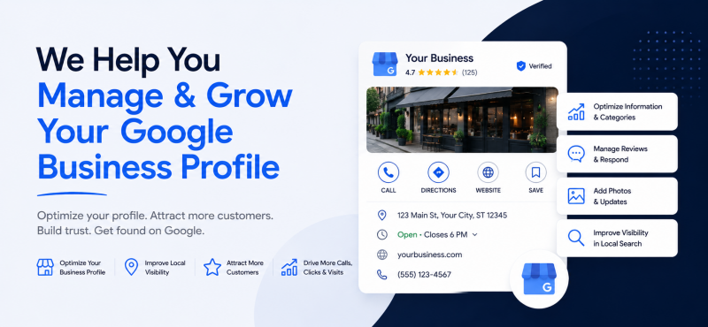 Hero Banner for Google busness profile service page