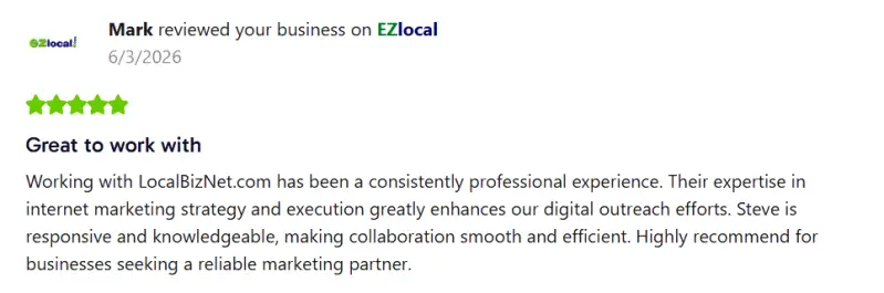 EZlocal Review Snapshot