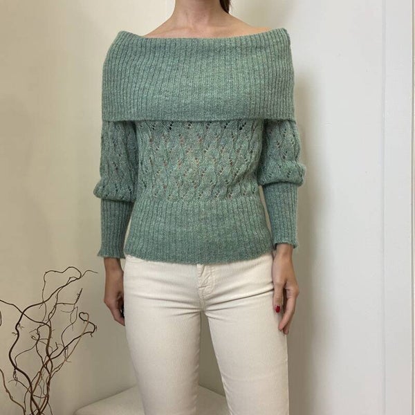 Atos Lombardini FW ‘21: off-shoulder lurex trui